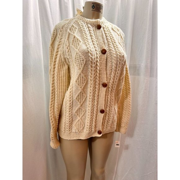 VTG, Women's Abercrombie and Fitch Rare  Handknit 100% Wool Cable  Size S-M #981 - Picture 2 of 16